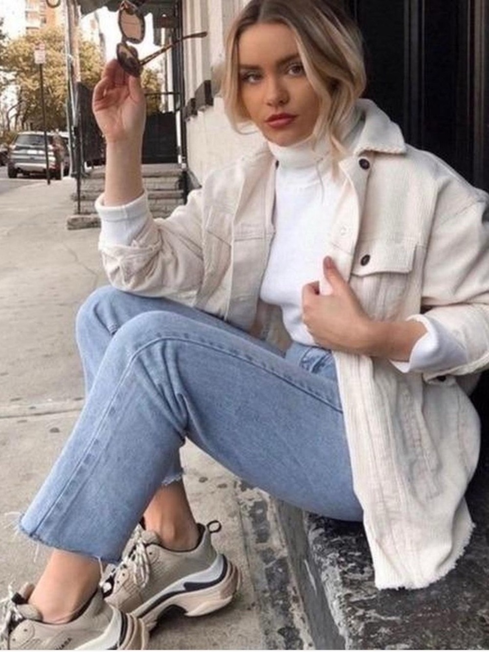 ZARA Cream Corduroy Jacket - Classic Neutral XS